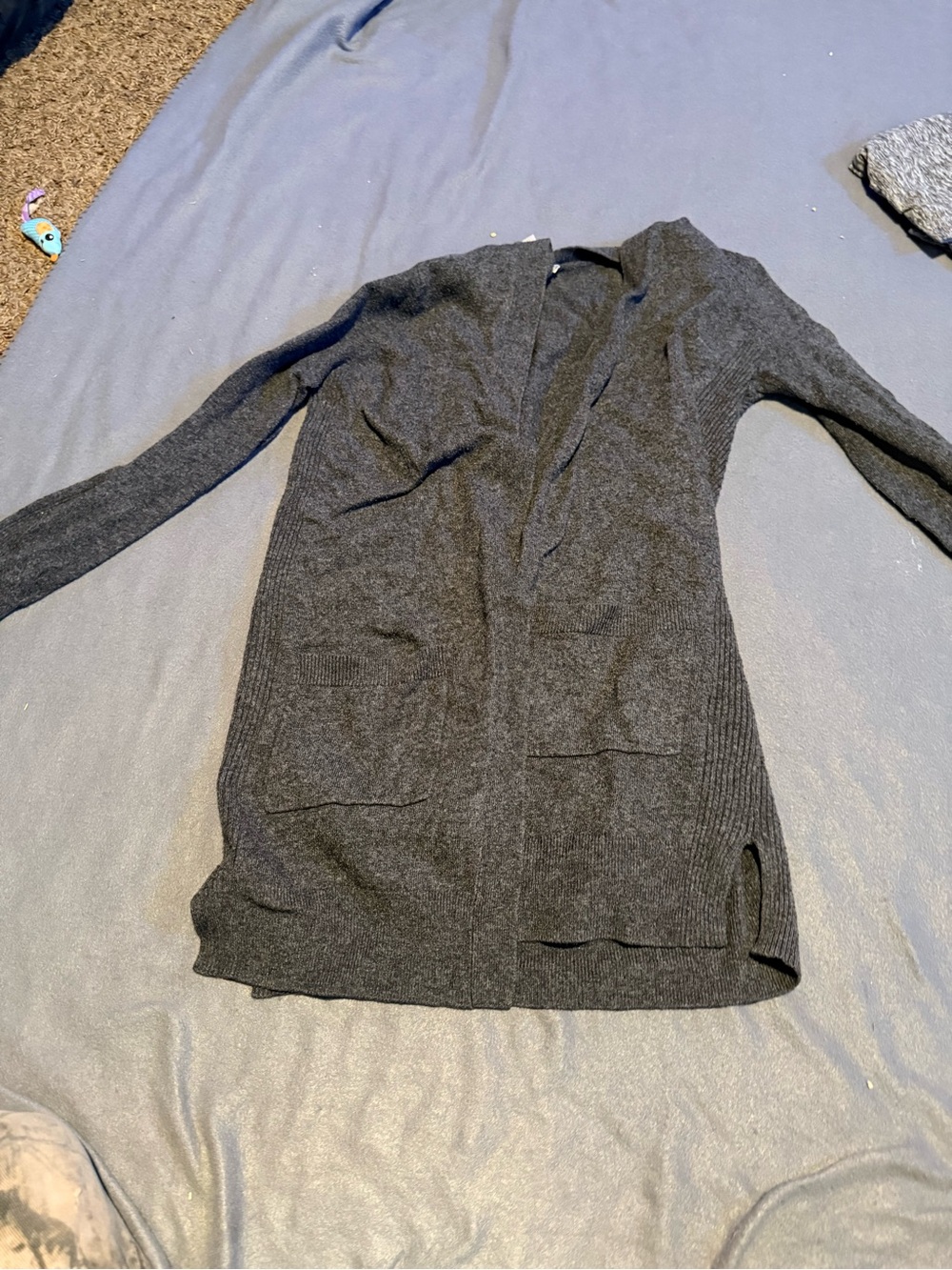 Matty M Dark Gray Knit Cardigan